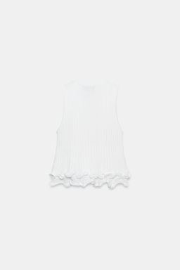 TOP PUNTO DOBLE CAPA / Blanco