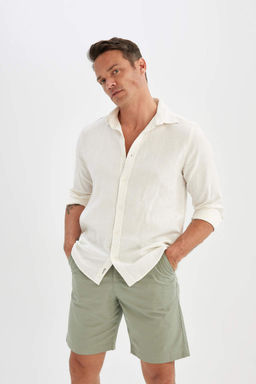 Шорты-бермуды из габардина стандартного кроя - Defacto фото 3