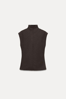 SOFT INTERLOCK TOP WITH DRAPED SIDE DETAIL - Zara фото 11