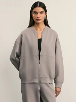 Толстовка на молнии с декоративными швами / Zarina