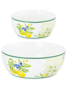 Набор 2 салатников - 14*14*6 см 600 мл + 20*20*7,5 см 1,7 л Лимоны NEW BONE CHINA - Elan gallery фото 12