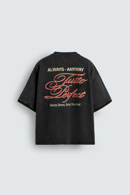 WASHED PRINTED SLOGAN SWEATSHIRT - Zara фото 7