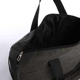 Сумка дорожная на молнии, 3 наружных кармана, длинный ремень, цвет хаки - Simaland фото 4