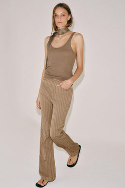 ZW COLLECTION FLARE STRIPED TROUSERS