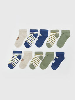 ?izgili Erkek Bebek Patik ?orap 10lu