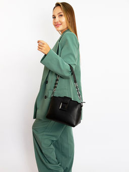 LACCOMA сумка Y1444-черный натуральная кожа полиэстр  фото 7