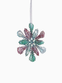 Ёлочная игрушка Зимнее волшебство. Снежинка пушистая, 1111 см, разноцветная фото 9