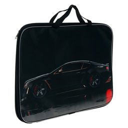 Папка с ручками, А3, текстильная, 47×35×2 см «Тачка»