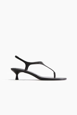 Sandalias de piel con tac?n