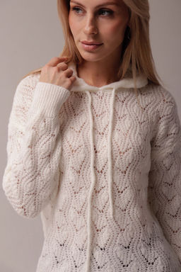 10462 Джемпер с капюшоном белый - Martichelli фото 6