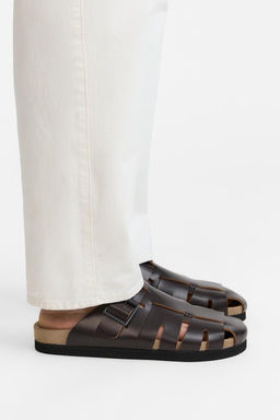 LEATHER CLOG CAGE SANDALS - Zara фото 2