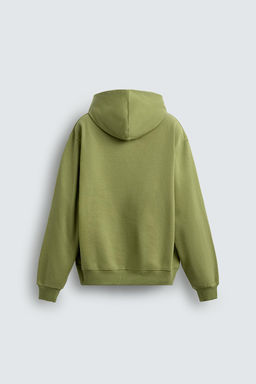 SUDADERA CAPUCHA B?SICA / verde lavado - Zara фото 16