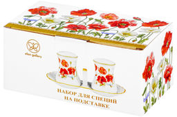 Набор д/специй 2 пр.  Маки 16,5*9*7,5 см на подставке NEW BONE CHINA - Elan gallery фото 17