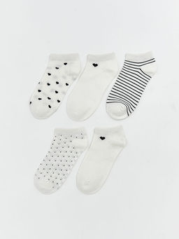 Desenli Kad?n Patik ?orap 5li