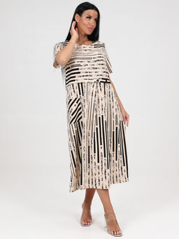 МАРИЯ ПЛАТЬЕ (Полосы на бежевом) - А-дина фото 3