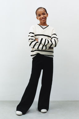 KNITTED WIDE-LEG TROUSERS - Zara фото 5