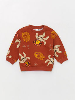 Bisiklet Yaka Bask?l? Erkek Bebek Sweatshirt ve E?ofman Alt? - Waikiki фото 2