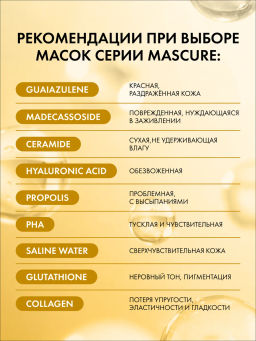 MISSHA Маска с глутатионом для выравнивания тона кожи MISSHA Mascure Whitening Solution sheet mask Glutathione, 28 мл фото 8
