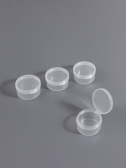 Набор баночек для мелочей, 4 шт., d=4×2.2 см, прозрачный