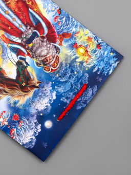 Цена за 2 шт. Пакет подарочный новогодний ламинированный, «Дед Мороз с Конём», 18×10×22.3 см