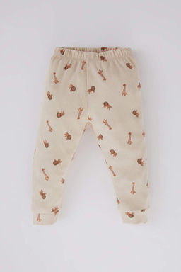 Пижамный комплект в рубчик с длинными рукавами и принтом сафари для маленьких мальчиков - Defacto фото 3