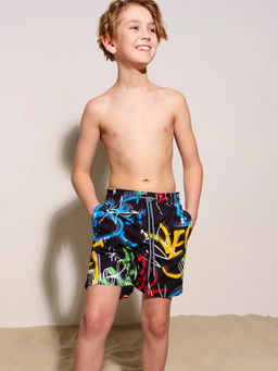 12411454 Шорты текстильные плавательные для мальчиков, длинные