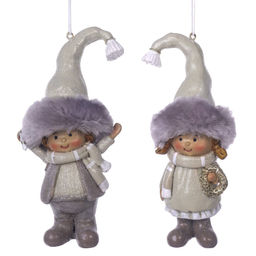 Фигурка декоративная подвесная "Дети", L6 W5 H13 см, 2в.