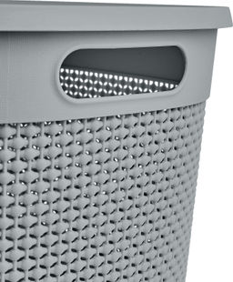 Корзина для хранения с крышкой OSLO 18л серый шторм PT1333СШ-10,,