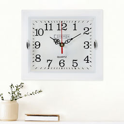 Часы настенные «Лаура», 22.5×19.5 см, плавный ход, белые