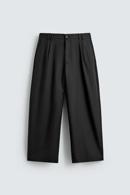 PANTAL?N RELAXED FIT PLIEGUES TRAJE / Negro