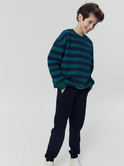 Свитшот для мальчиков в сине-зеленую полоску - Mark formelle фото 2