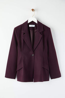 EXCLUSIVE Ozel Koleksiyon Bordo Fitted Kase Blazer Ceket TWOAW26BC00054 - Trendyolmilla фото 6