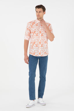 Мужская рубашка с длинным рукавом цвета экрю Неожиданная скидка в корзине - U.s. polo assn фото 4