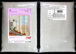 Готовые шторы арт. 12080/300/прям/175, тюль из благородной сетки с кружевом, цвет КРЕМ, шир. 300 см, выс. 175 см, на универсальной шторной ленте. НИЗ ПРЯМОЙ