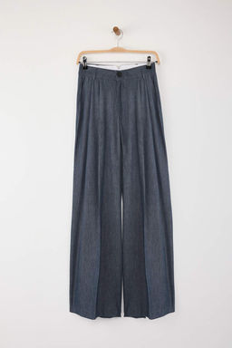 Indigo Pilili Wide Leg/Genis Paca Pantolon TWOSS25PL00127 - Trendyolmilla фото 3