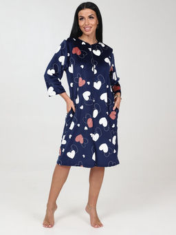 254 ХАЛАТ ЖЕНСКИЙ (Сердца коралл) - А-дина фото 3