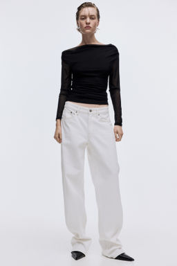 Top de un hombro en malla - H&m фото 6