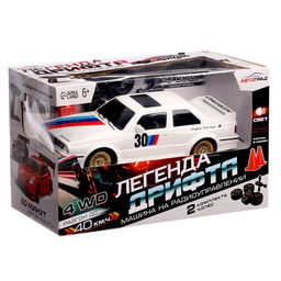 Машинка на пульте управления Легенда Дрифта, радиоуправление, полный привод, 40 км/ч, 2 комплекта колёс, 1:16, цвет белый - АвтоГрад фото 18