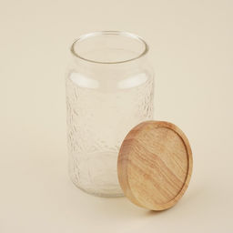 Банка для сыпучих продуктов SL Home Ивелин, 2 л, 1220 см, с деревянной крышкой, стекло, прозрачная - Sima-land home фото 2
