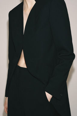 PANTAL?N CROPPED FLARE ZW COLLECTION LIMITED EDITION / Negro