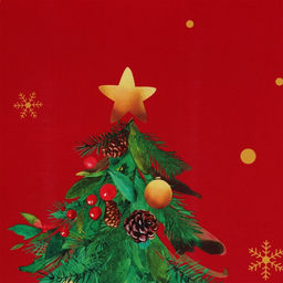 Пакет подарочный новогодний под бутылку, упаковка «Ёлка», 12×36×8.5 см