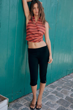 TOP HALTER CRUZADO RAYAS / Rojos - Zara фото 5