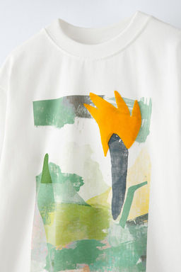 FLOCK PRINT T-SHIRT - Zara фото 3