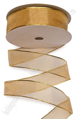 Лента декоративная 3,2 см*30 ярд (с проволокой по краям) 38-162