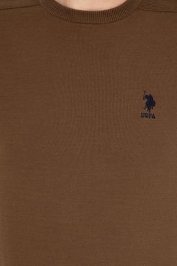 Мужской вязаный свитер кокосового цвета Basic - U.s. polo assn фото 6
