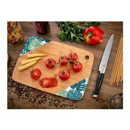 Доска разделочная деревянная с принтом Walmer Bamboo 28х21 см., цвет коричневый  фото 7