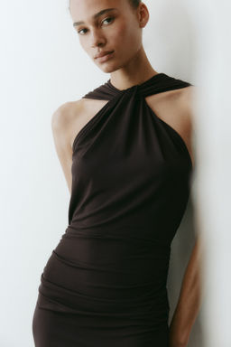 Vestido drapeado de punto - H&m фото 4