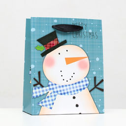 Цена за 12 шт. Пакет ламинированный Снеговик 11,5 х 14,5 х 6 см - Simaland фото 3