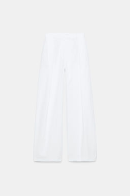 PANTAL?N POPEL?N PINZAS / Blanco - Zara фото 6