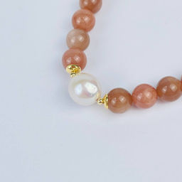 Браслет из Лунного камня и Жемчуга